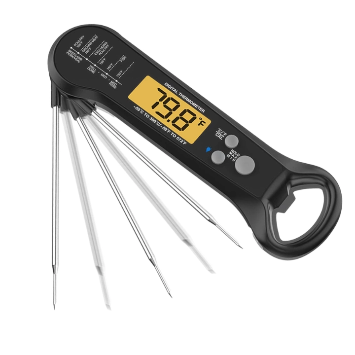 2022 New Digital Thermometer with Probe Folding Meat Thermometer for Cooking Household Thermometer