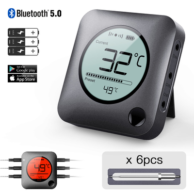 Smart Wireless Meat Bluetooth Food Thermometer For Grilling Barbecue Kitchen Cooking