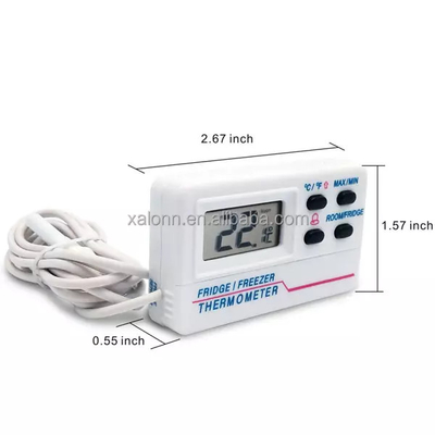 1.2m Wire Digital Refrigerator Freezer Thermometer With USB Rechargeable