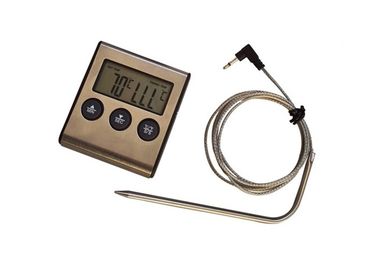 Stainless Steel Shell Digital Wine Thermometer High Temperature Alarm With Timer
