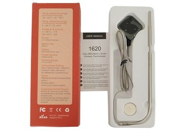 SS Mesh Cable Bluetooth BBQ Meat Thermometer , Grill Probe Thermometer Heat Resistant