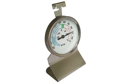 58mm Dial Refrigerator Freezer Thermometer , SS Hanging Fridge Thermometer