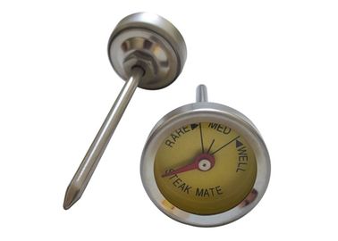 Mini Bbq Bimetallic Food Thermometer 26mm Small Dial Customized Probe Length
