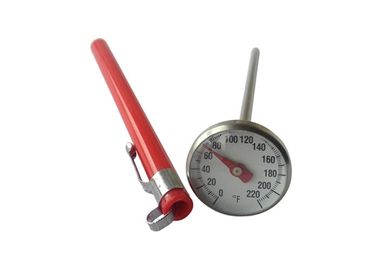 Instant Read Bimetallic Food Thermometer , Pocket Food Thermometer With Plastic Sheath