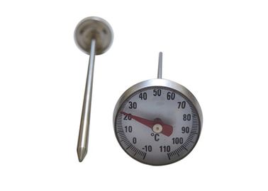 Instant Read Bimetallic Food Thermometer , Pocket Food Thermometer With Plastic Sheath