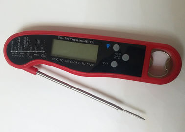 Instant Read Portable Digital Food Thermometer With Long Steel Probe Backlight