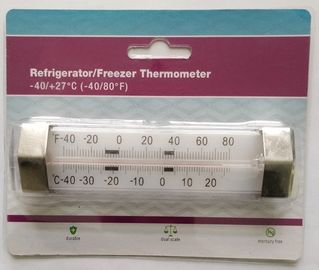 Mini Plastic Refrigerator Freezer Thermometer With Slim Body 124*30*12mm