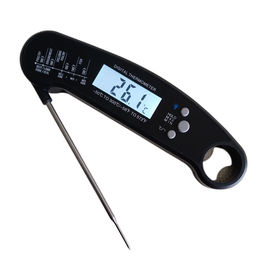 Red / Black Plastic Digital Food Thermometer With 304 Stainless Folding Probe
