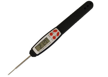 Black Waterproof Digital Food Thermometer With Stainless Steel Probe