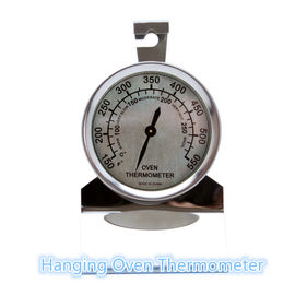 58mm  Diameter Hanging Oven Thermometer Stainless Steel Glass Lens Inside