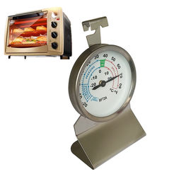 58mm  Diameter Hanging Oven Thermometer Stainless Steel Glass Lens Inside