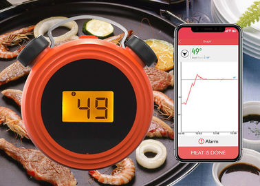 Smart Phone App Controlled BBQ Meat Thermometer Wireless Monitor For Food Cooking