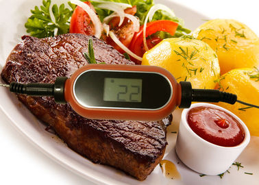 Wireless Transmission Bluetooth BBQ Thermometer Food Grill Dual Probes Mobile Operated