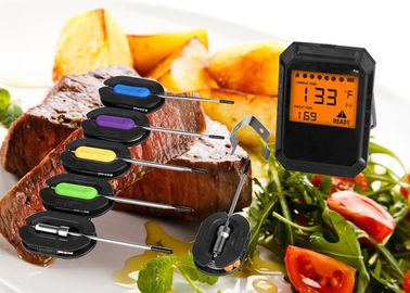 Max 6 Probes Smart Bluetooth BBQ Thermometer Large LCD Screen Display High Accuracy