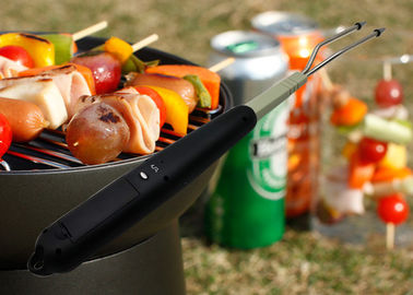 Black BBQ Meat Thermometer / Digital Meat Fork Thermometer Eco - Friendly