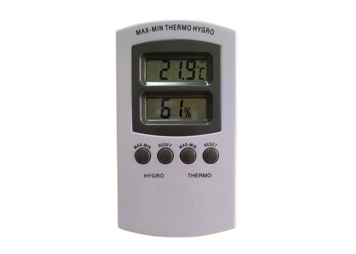 Sitting / Hanging Min Max Digital Hygro Thermometer Hygrometer White Color