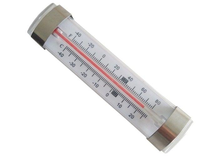 Large Rectangular Fridge Freezer Thermometer , Fridge Temperature Thermometer With Red Liquid Inside