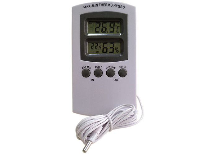 1 ℃ Accuracy Digital Hygro Thermometer , Digital Temperature Humidity Meter Thermometer
