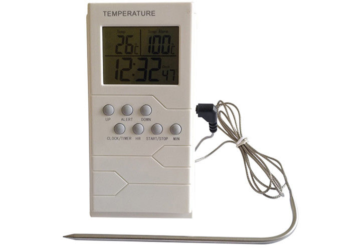 Meat Bbq Grill Digital Food Thermometer High Accuracy With Timer / Clock
