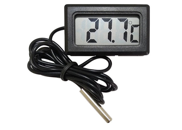 Small Digital Refrigerator Freezer Thermometer ABS Plastic Material With 1 Meter Wire