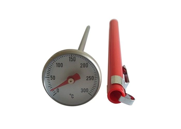 Cooking / Fry Calibrating Bimetallic Thermometers , Bimetallic Stemmed Thermometer Small Dial