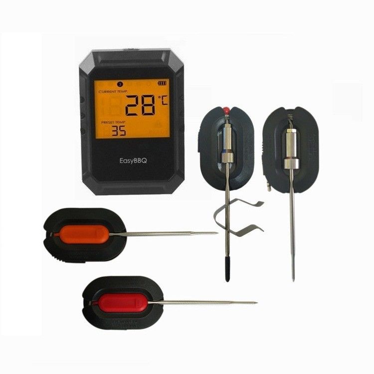 Smart BBQ Meat Thermometer Instant Read With Six Upgraded Stainless Steel Probes