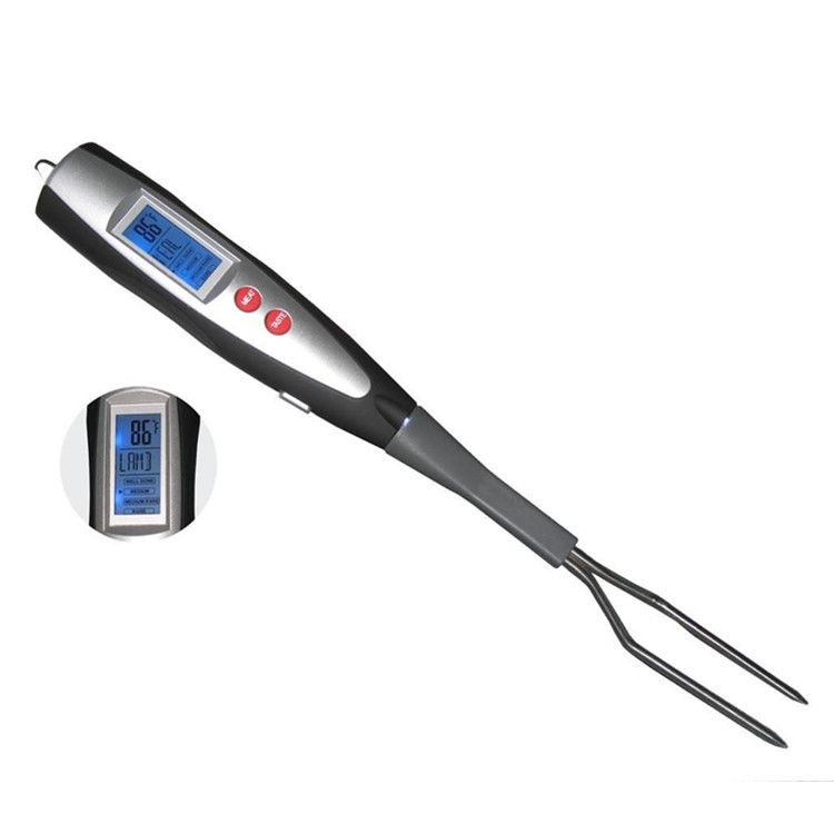 Durable Meat Probe BBQ Meat Thermometer / Digital Food fork Thermometer With LCD Digital Screen