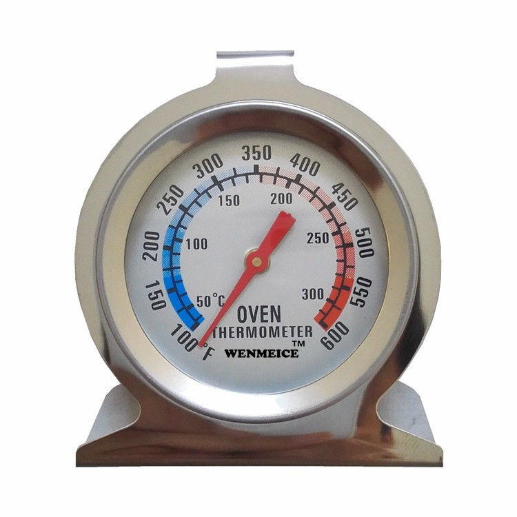 Bi - Metal Dial Sitting Oven Meat Thermometer Stainless Steel Material