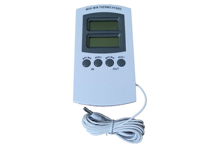 White High Accuracy Room Digital Hygro Thermometer With Large LCD Screen