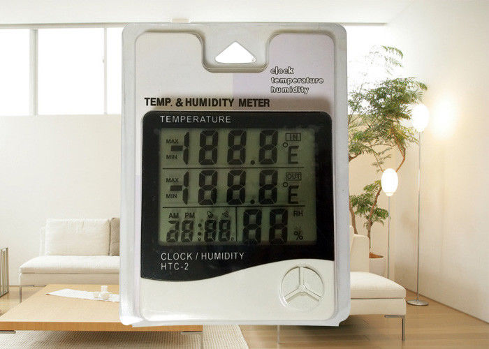 Indoor / Outdoor Digital Hygro Thermometer LCD Display For Humidity And Temperature