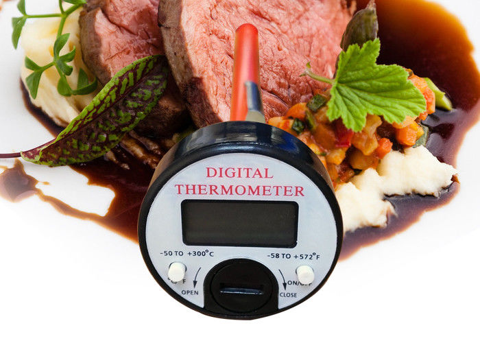120mm Probe Wireless Barbecue Thermometer Digital Instant Read Black Color