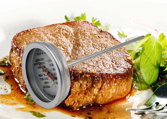 Stainless Steel Instant Read Thermometer 52cm Dial Diameter Meat Temperature Measuring