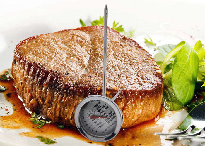 Large Dial High Accuracy Meat Temperature Gauge For Turkey Steak Roasting