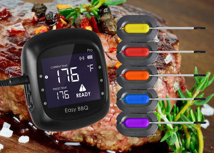 100 Meters Bluetooth BBQ Thermometer With Food Grade 304 Stainless Steel Probe